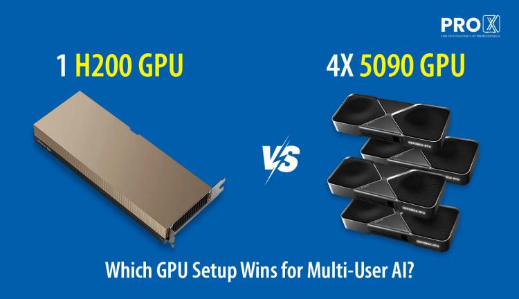 H200 vs 4x 5090 GPU Multiuser LLM test: Which approach is best for AI?